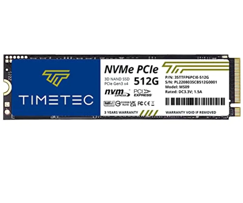 Timetec 35TTFP6PCIE - 512 GB SSD, M.2 PCIe 3.0 X4, M.2-2280 - Featured Image