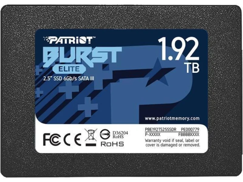 Patriot Burst Elite - 1.92 TB SSD, SATA 6.0 Gb/s, 2.5" - Featured Image