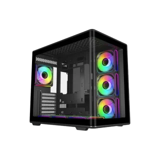 Cooler Master Elite 600 Mid-Tower ATX PC Case E600-KGNN-S02, ARGB 7x Fans, Tempered Glass Side Panel, USB-C & USB-A Front I/O, Supports ATX/Micro-ATX/Mini-ITX, Multiple Radiator Support up to 360 mm, Spacious Interior for GPUs up to 425 mm, Tool-Free Design
