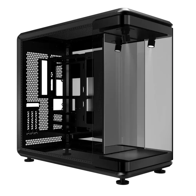 Cooler Master MasterFrame 360 Panorama ATX Mid-Tower PC Case MF360-KINN-S00, Dual Tempered Glass Panels, 360° Panoramic Showcase Design, PCIe 5.0 Riser Cable Included, USB-C USB4 20Gbps + Dual USB-A 3.2 Front I/O, Supports Mini-ITX/Micro-ATX/ATX/BTF, Up to 12x120mm Fans, 360mm Radiator Support, GPU Clearance 430mm - Featured Image
