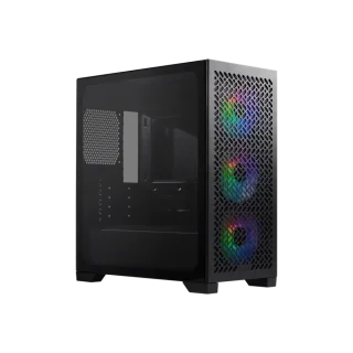 Cooler Master Elite 302 Black Micro-ATX Mini Tower PC Case (E302-KGNN-S00) – Tempered Glass Side Panel, Mesh Front Panel, 3x 120mm ARGB Fans, USB 3.2 Gen1 Type-A & Type-C, Supports mATX/Mini-ITX, 365mm GPU Clearance, 163.5mm CPU Cooler Clearance, 360mm Radiator Support, Dust Filters