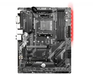 MSI B450 TOMAHAWK MAX ATX Motherboard – AMD AM4 Socket, Supports Ryzen 3000/2000/1000 Series, DDR4 Memory up to 4133MHz (OC), 6x SATA 6Gb/s, 1x M.2 Slot, USB 3.2 Gen2, HDMI/DVI, Realtek 8111H LAN, Military Class Components