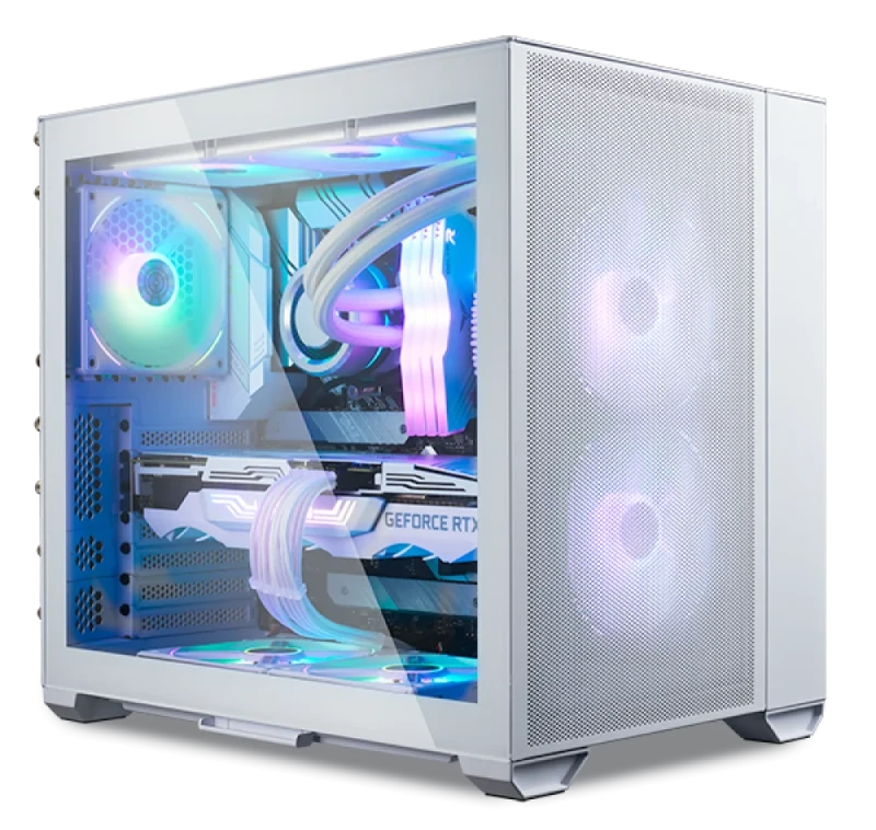 Lian Li O11 Air Mini White (O11 AIR MINI) – Compact ATX/Micro-ATX PC Case, High-Airflow Mesh Panels, Tempered Glass Side Panel, Modular Layout, Multi-Radiator Support up to 280mm, USB-C Front I/O, Dual-Chamber Design Gaming Case - Featured Image