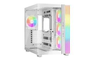 be quiet! Light Base 600 LX Mid Tower PC Case - White, ATX/Micro-ATX Support, 360mm GPU Clearance, 360mm Radiator Support, 3x120mm Fans Included, Tempered Glass Side Panel, High Airflow Design, USB 3.0 Front I/O