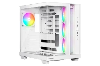 be quiet! Light Base 500 LX Mid Tower PC Case - White, ATX/Micro-ATX Support, 350mm GPU Clearance, 360mm Radiator Support, 2x120mm Fans Included, Tempered Glass Side Panel, High Airflow Design, USB 3.0 Front I/O