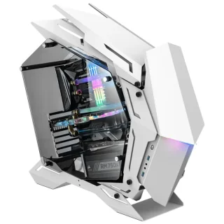 Jonsbo MOD3 White Big Tower Showcase PC Case – Tempered Glass Panels, Aluminium-Magnesium Frame, E-ATX/ATX/mATX/ITX Support, 400mm GPU Clearance, 170mm CPU Cooler, 360mm Radiator Support, 2x USB 3.0 Open-Frame Gaming Chassis
