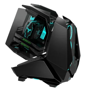 Jonsbo MOD5 Black Big-Tower Showcase PC Case – Tempered Glass & Aluminium Frame, E-ATX/ATX/mATX/ITX Support, 400mm GPU Clearance, 180mm CPU Cooler, 360mm Radiator Support, USB-C + 2x USB 3.0 Open-Frame Premium Gaming Case