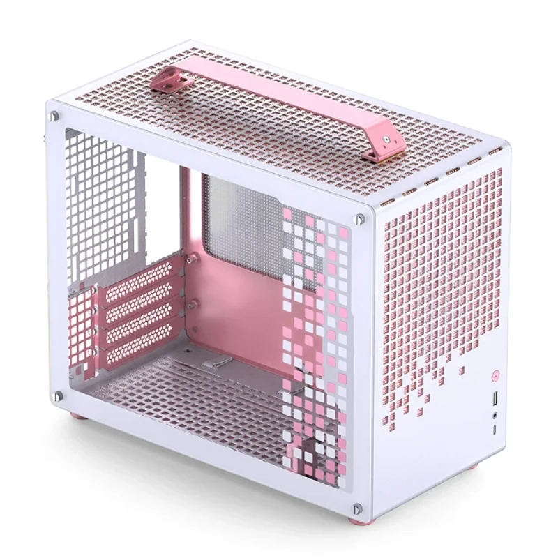 Jonsplus Z20 White-Pink Micro-ATX PC Case with Carrying Handle – Compact mATX Mini-Tower, 363mm GPU Clearance, 164mm CPU Cooler Height, 240mm Radiator Support, USB-C + USB 3.2 Type-A, Steel/Aluminium Portable Gaming Case - Featured Image