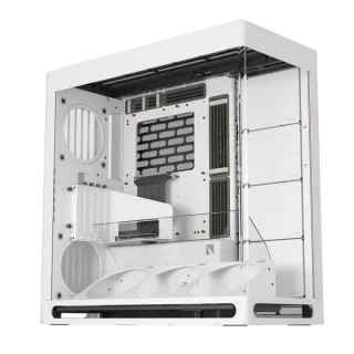 HAVN HS 420 VGPU E-ATX Midi-Tower PC Case – Panoramic Curved Glass, Vertical GPU Bracket + PCIe 5.0 Riser Included, E-ATX/ATX/mATX/ITX Support, 470 mm GPU Clearance, 185 mm CPU Cooler Height, 11x 140 mm Fan & 420 mm Radiator Support, USB-C + USB 3.2 Front I/O