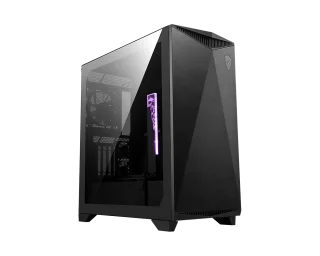 MSI MPG GUNGNIR 300P AIRFLOW Mid-Tower Gaming PC Case – E-ATX/ATX/Micro-ATX/Mini-ITX Support, 4x 120mm PWM Fans Pre-Installed, Tempered Glass Side Panel, High-Airflow Mesh Front, USB 3.2 Gen 2x2 Type-C Front I/O, Supports Dual 360mm Radiators & 360mm GPU, Model 306-7G21P21-W57 (EAN 4711377103862)