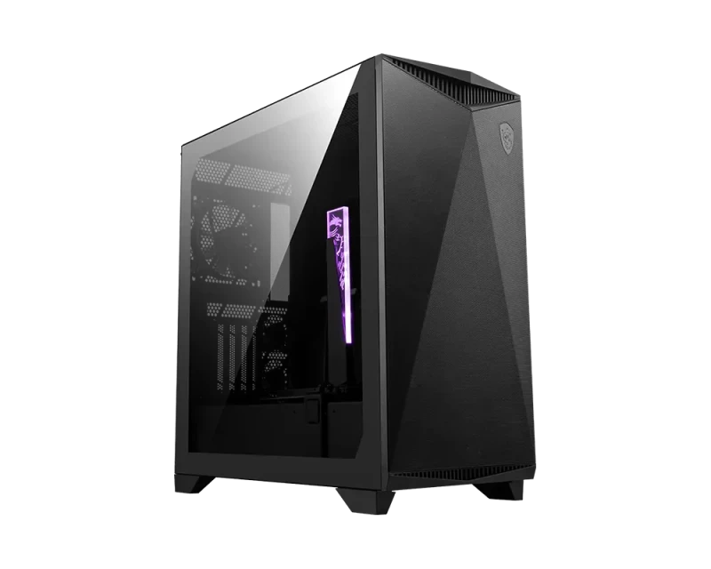 MSI MPG GUNGNIR 300P AIRFLOW Mid-Tower Gaming PC Case – E-ATX/ATX/Micro-ATX/Mini-ITX Support, 4x 120mm PWM Fans Pre-Installed, Tempered Glass Side Panel, High-Airflow Mesh Front, USB 3.2 Gen 2x2 Type-C Front I/O, Supports Dual 360mm Radiators & 360mm GPU, Model 306-7G21P21-W57 (EAN 4711377103862) - Featured Image
