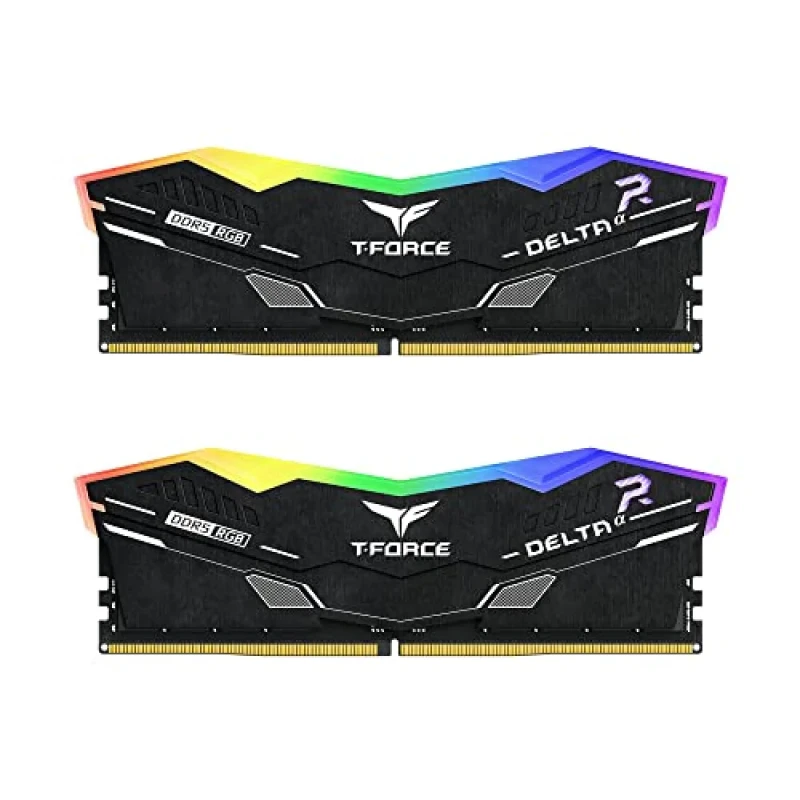 TEAMGROUP T-Force DELTAÎ± RGB 32 GB - 2 x 16GB, DDR5 288-pin DIMM, 6000MT/s, CL38, Black color - Featured Image