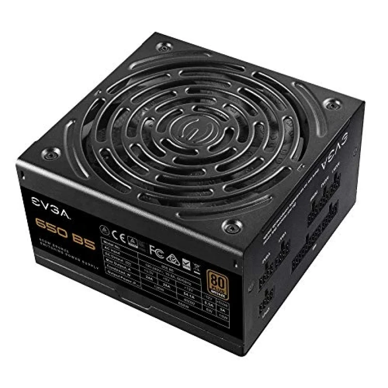 EVGA 650 B5 - 650 W ATX Power Supply, 80+ Bronze, Fully Modular, Black Color - Featured Image