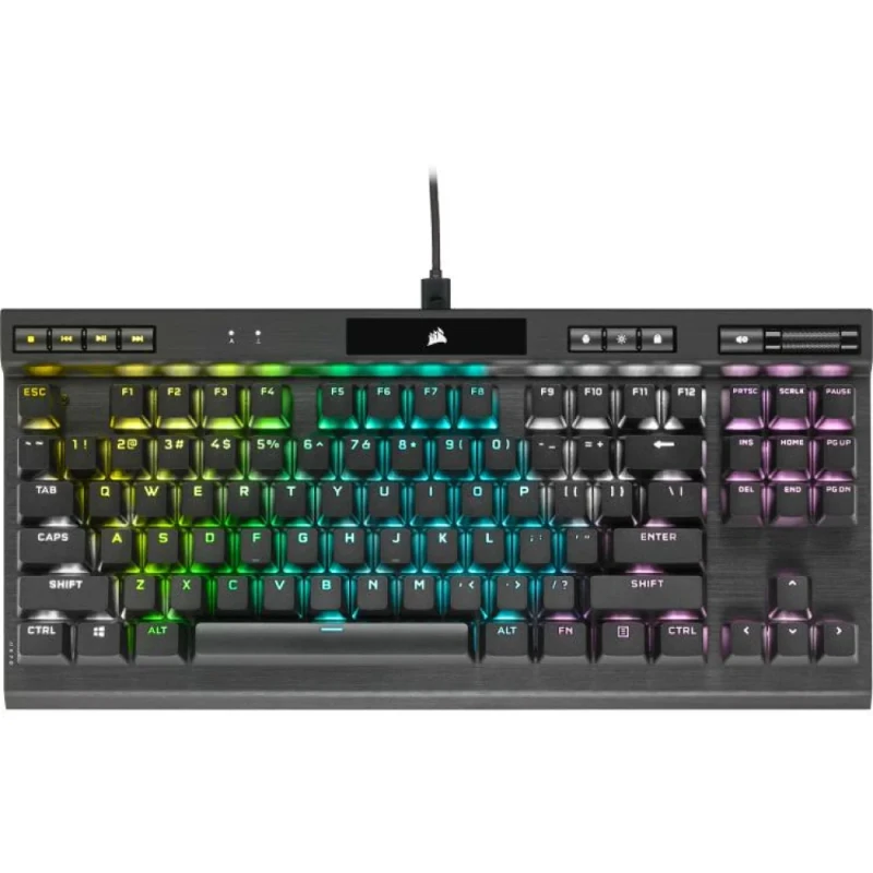 Corsair K70 RGB TKL CHAMPION SERIES - Gaming Wired Keyboard, Cherry MX Speed Silver Switches, RGB Backlit, Tenkeyless, Black Color - Featured Image