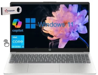 HP 15.6″ HD Touchscreen Business & Home Laptop – 13th Gen Intel Core i3-1315U (6-Core up to 4.5 GHz), 8GB RAM, 256GB PCIe SSD, HD Touch Display, Intel UHD Graphics, Wi-Fi, Bluetooth, HDMI, Windows 11 Home, Includes Xtredura Flash Drive