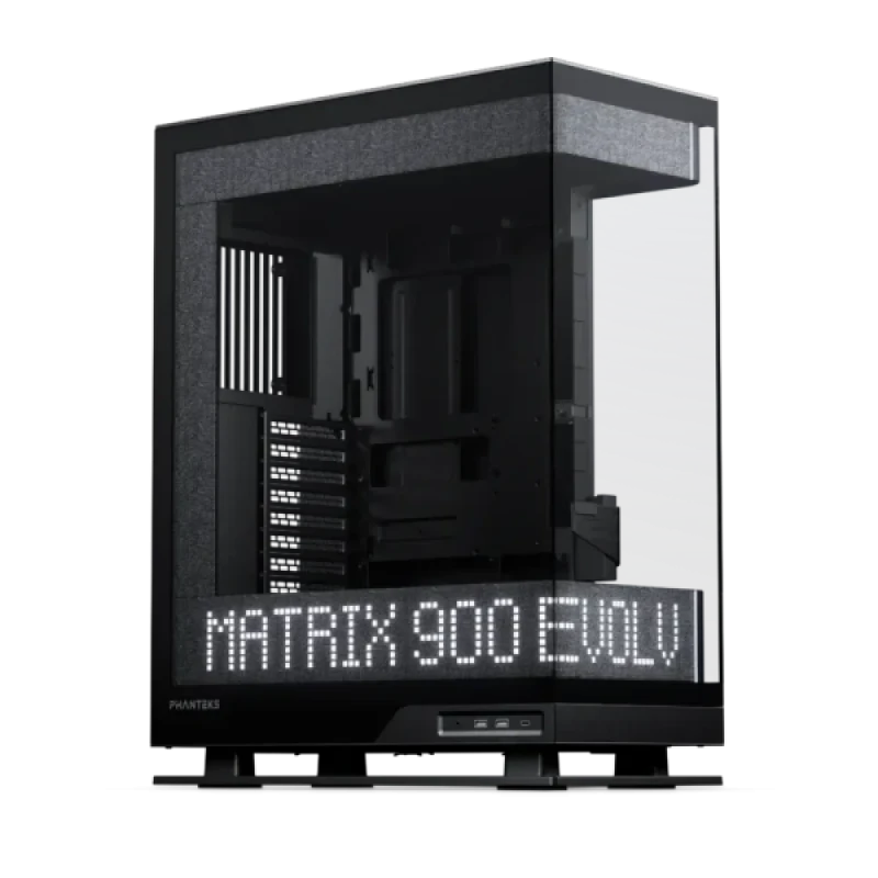Phanteks Evolv X2 Matrix Black Mid-Tower E-ATX PC Case (PH-ES524XM-DBK01) – Tempered Glass & Aluminium Design, 900-LED Matrix Display, Vertical Airflow Layout, Supports 360mm Radiator & 380mm GPU, USB-C Front I/O, ATX / E-ATX / mATX / Mini-ITX - Featured Image