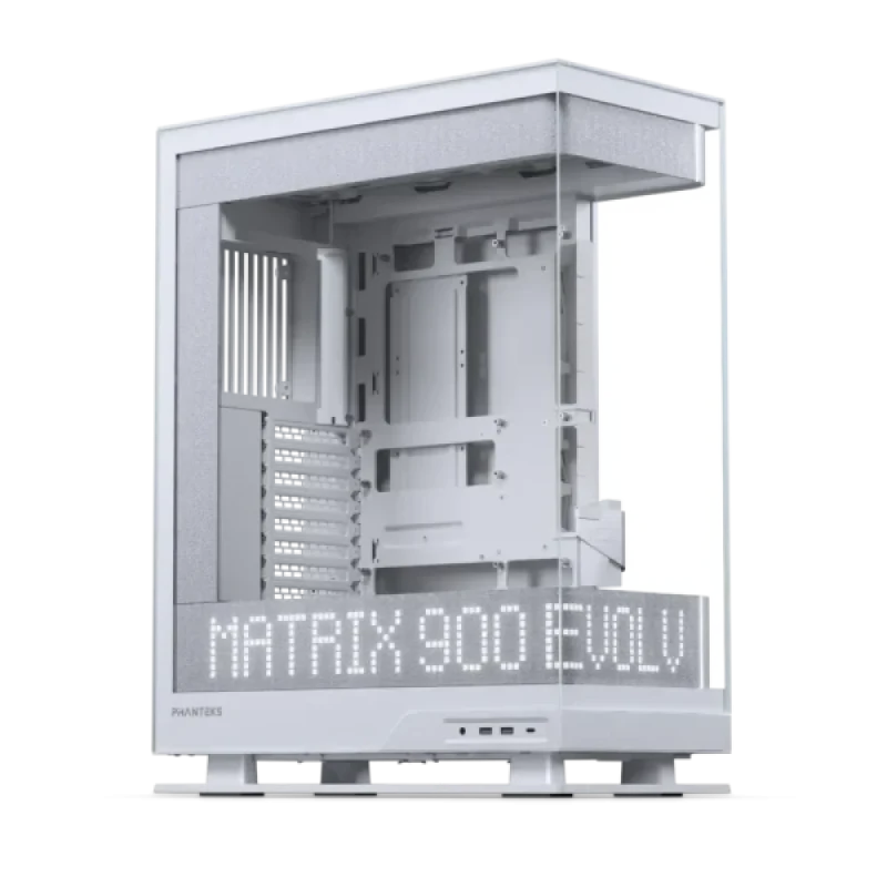 Phanteks Evolv X2 Matrix White Mid-Tower E-ATX PC Case (PH-ES524XM-DMW01) – 900-LED Matrix Display, Tempered Glass & Aluminium Design, Vertical Airflow Layout, Supports 360mm Radiator & 380mm GPU, USB-C Front I/O, ATX / E-ATX / mATX / Mini-ITX - Featured Image