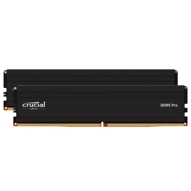 Crucial Pro 32 GB - 2 x 16GB, DDR5 288-pin DIMM, 5600MT/s, CL46, Black color - Featured Image