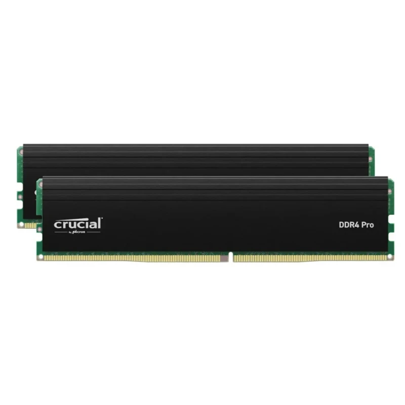 Crucial Pro 32 GB - 2 x 16GB, DDR4 288-pin DIMM, 3200MT/s, CL22, Black color - Featured Image