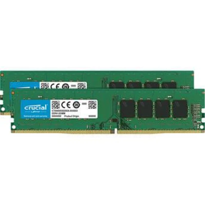 Crucial CT2K8G4DFS8266 16 GB - 2 x 8GB, DDR4 288-pin DIMM, 2666MT/s, CL19, Green color - Featured Image