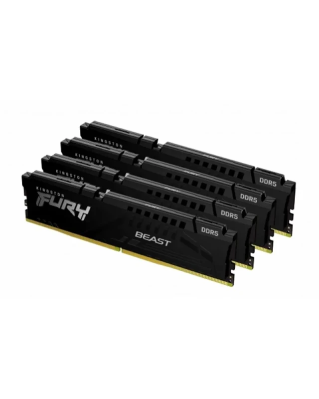 Kingston FURY Beast 128 GB - 4 x 32GB, DDR5 288-pin DIMM, 5600MT/s, CL40, Black color - Featured Image