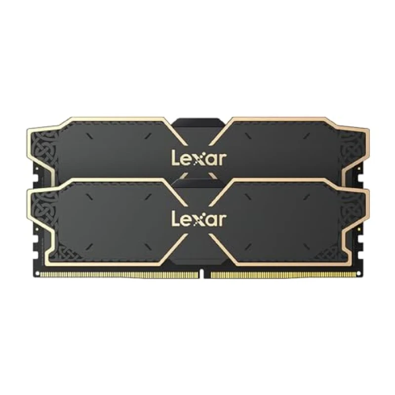 Lexar THOR OC 32 GB - 2 x 16GB, DDR5 288-pin DIMM, 6000MT/s, CL32, Black / Gold color - Featured Image