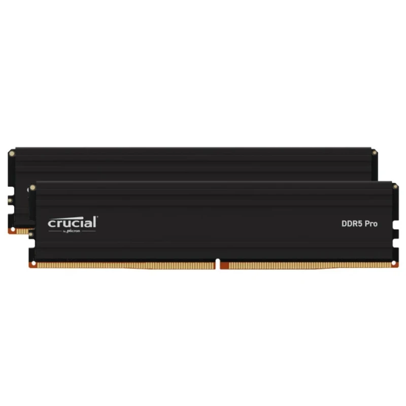 Crucial Pro 48 GB - 2 x 24GB, DDR5 288-pin DIMM, 6000MT/s, CL48, Black color - Featured Image