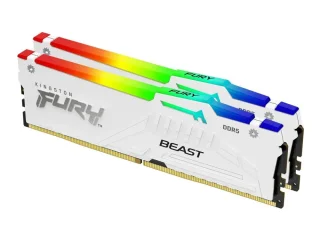 Kingston FURY Beast RGB 32 GB - 2 x 16GB, DDR5 288-pin DIMM, 6000MT/s, CL36, White color
