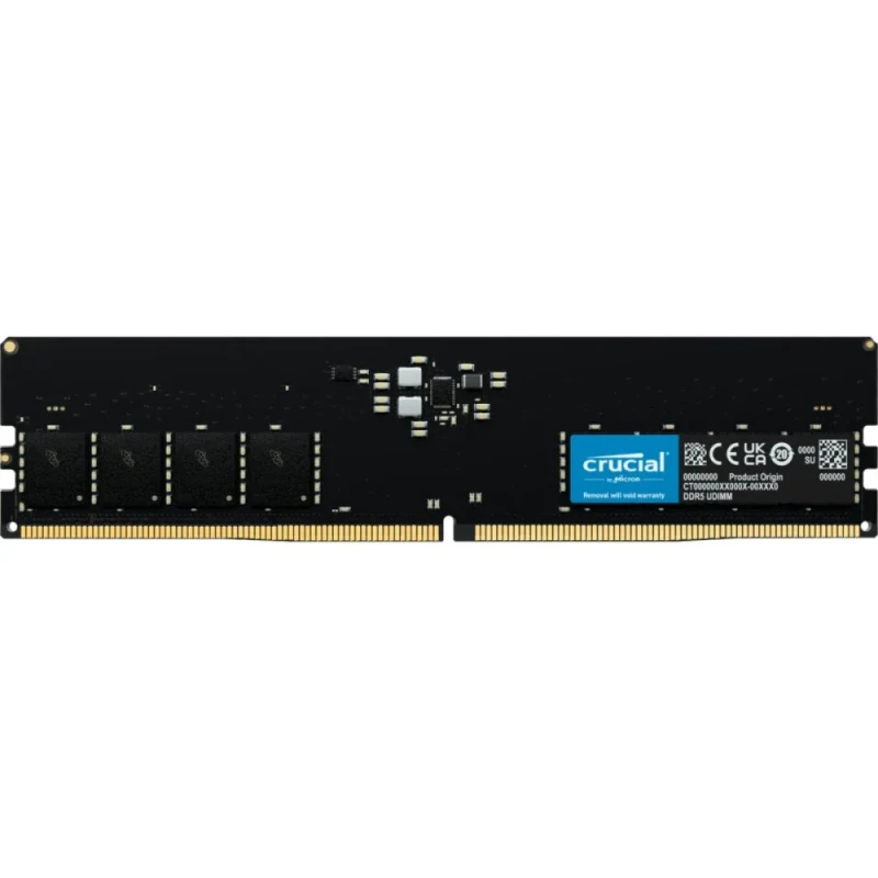 Crucial CT32G48C40U5 32 GB - 1 x 32GB, DDR5 288-pin DIMM, 4800MT/s, CL40, Black color - Featured Image