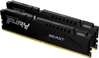 Kingston FURY Beast 64 GB - 2 x 32GB, DDR5 288-pin DIMM, 6000MT/s, CL36, Black / Silver color