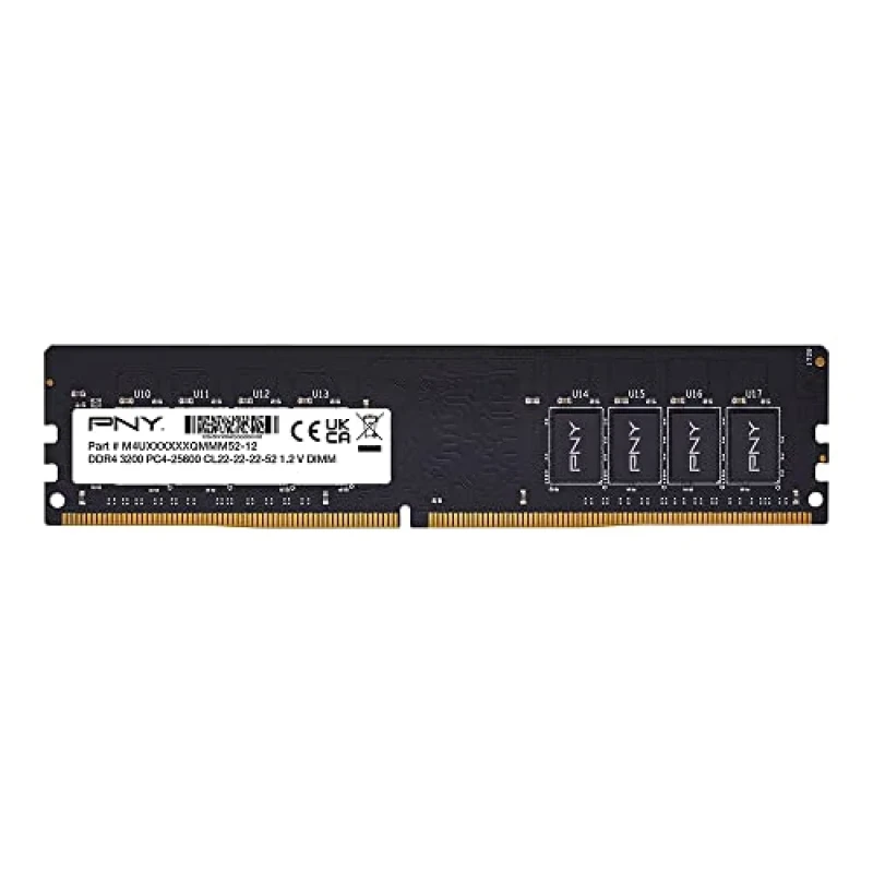 PNY Performance 16 GB - 1 x 16GB, DDR4 288-pin DIMM, 3200MT/s, CL22, Black color - Featured Image