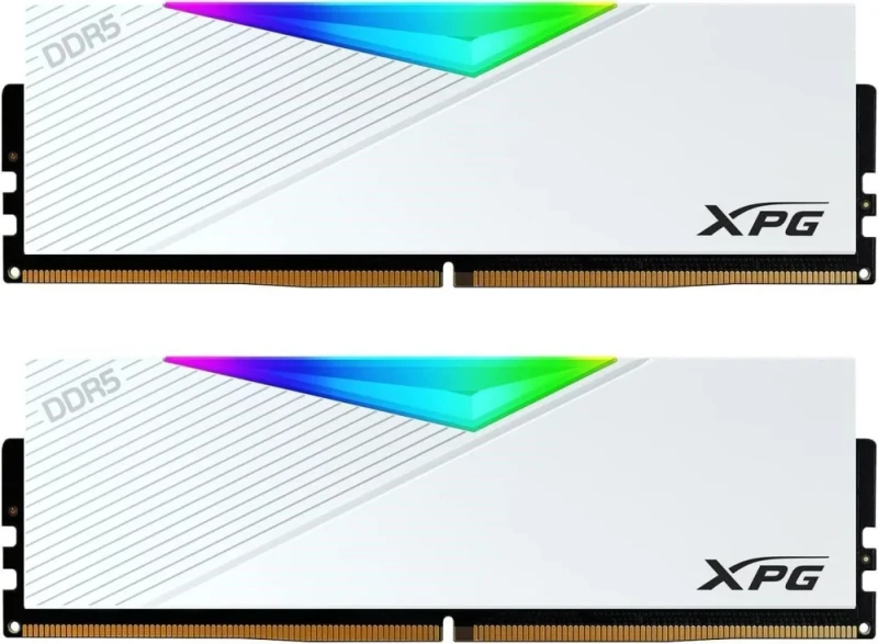 ADATA XPG LANCER RGB 32 GB - 2 x 16GB, DDR5 288-pin DIMM, 6400MT/s, CL32, White color - Featured Image