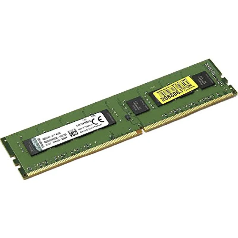 Kingston ValueRAM 8 GB - 1 x 8GB, DDR4 288-pin DIMM, 2133MT/s, CL15, Black / Green color - Featured Image