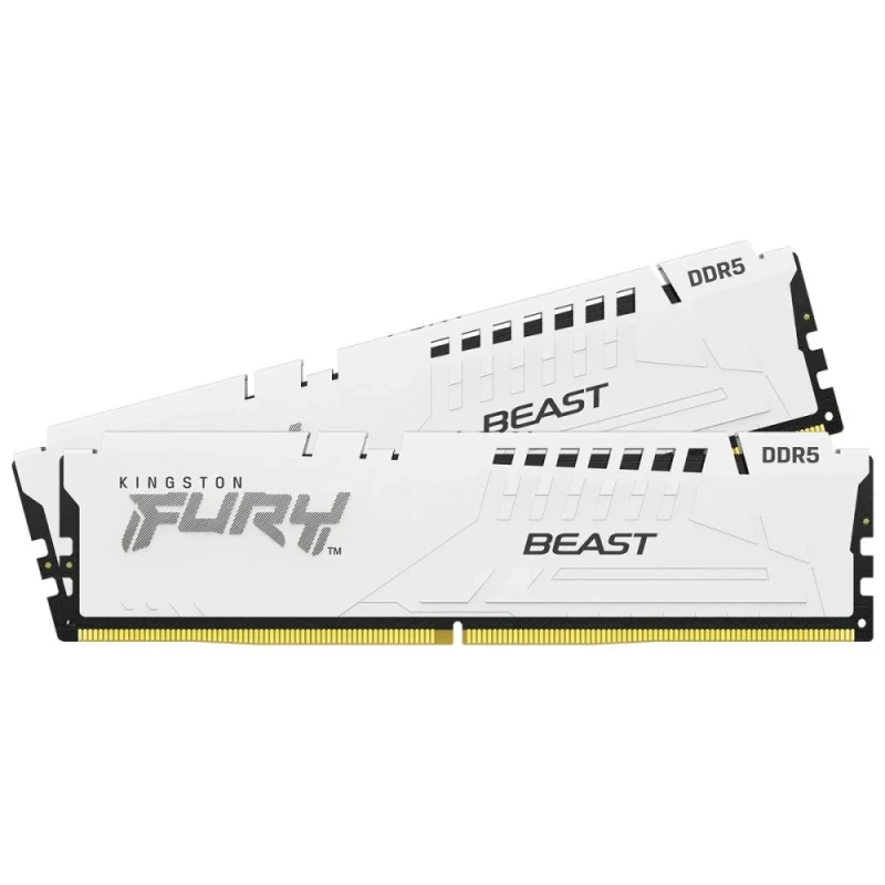 Kingston FURY Beast 64 GB - 2 x 32GB, DDR5 288-pin DIMM, 6000MT/s, CL36, White color - Featured Image