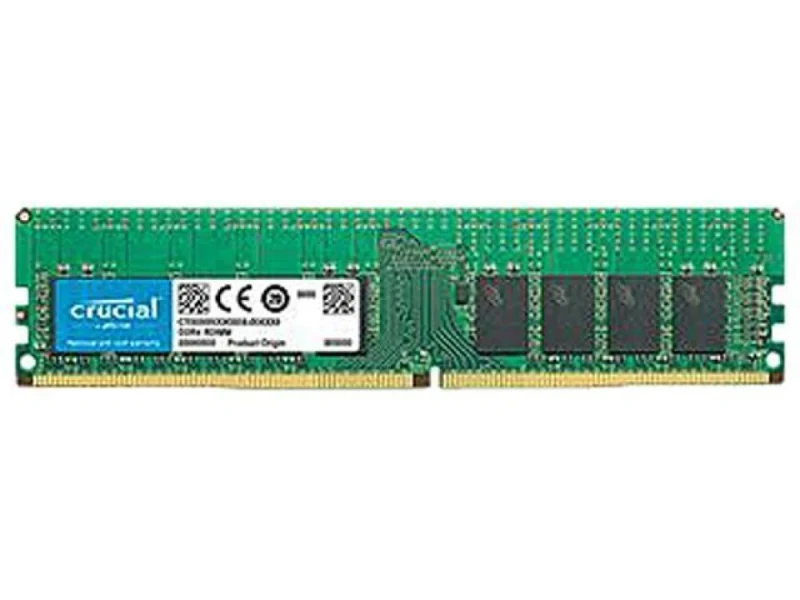 Crucial CT16G4RFD8266 16 GB - 1 x 16GB, DDR4 288-pin DIMM, 2666MT/s, CL19, Green / Black color - Featured Image