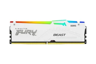 Kingston FURY Beast RGB 32 GB - 1 x 32GB, DDR5 288-pin DIMM, 6000MT/s, CL30, White color