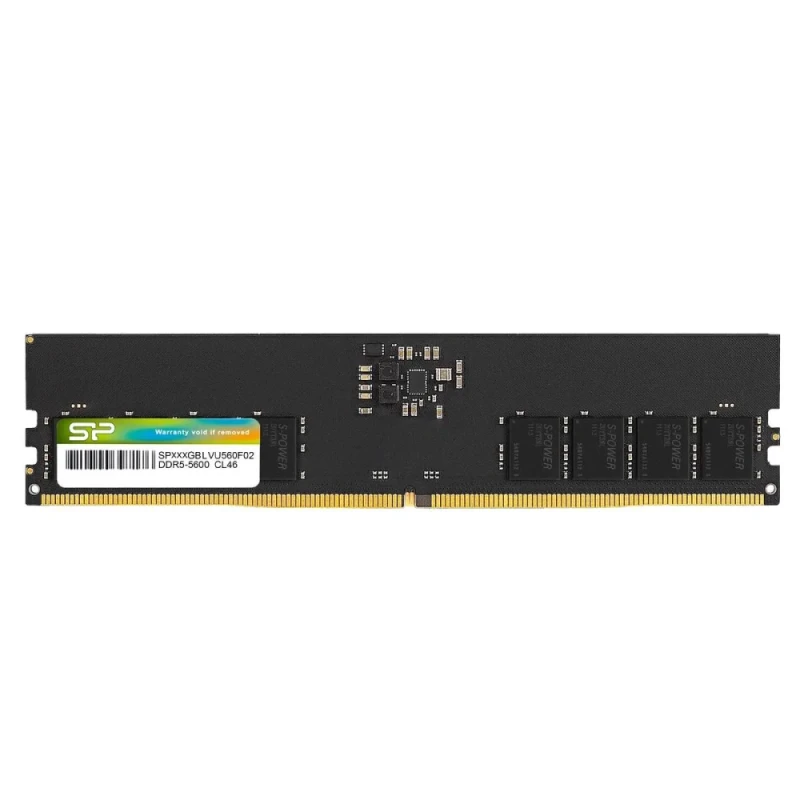 Silicon Power SP032GBLVU560F02 32 GB - 1 x 32GB, DDR5 288-pin DIMM, 5600MT/s, CL46, Black color - Featured Image
