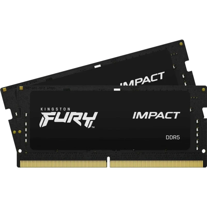 Kingston FURY Impact 16 GB - 2 x 8GB, DDR5 288-pin DIMM, 4800MT/s, CL38, Black color - Featured Image