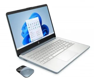 HP 14" HD Touchscreen Notebook – Intel N150 Quad-Core, 4 GB DDR4 RAM, 128 GB UFS SSD, 14″ HD (1366x768) Touch Display, Intel Integrated Graphics, Wi-Fi 6 & Bluetooth 5.4, HP True Vision Webcam, Windows 11 Home in S Mode, Moonlight Blue + HP Wireless Mouse – Everyday Productivity & Portable Computing