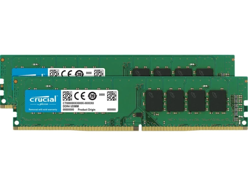 Crucial CT2K8G4DFS824A 16 GB - 2 x 8GB, DDR4 288-pin DIMM, 2400MT/s, CL17, Green / Black color - Featured Image