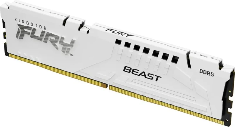Kingston FURY Beast 16 GB - 1 x 16GB, DDR5 288-pin DIMM, 6400MT/s, CL32, White color - Featured Image