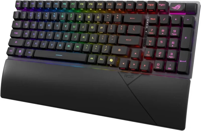 ASUS ROG Strix Scope II 96 RX Wireless Gaming Keyboard – 96% Layout, ROG RX Red Linear Optical Switches (Pre-Lubed), Tri-Mode Connectivity (2.4 GHz, Bluetooth, USB-C), Per-Key RGB, ABS Keycaps, Hotkeys, N-Key Rollover, PC & Mac Compatible, Black - Featured Image