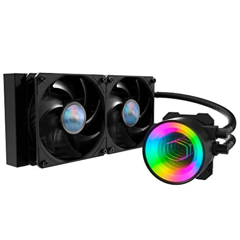 Cooler Master MasterLiquid ML240 Mirror - 650 - 1800 RPM, 8 - 27 dB, Black color, AIO Watercooler, 240mm radiator - Featured Image