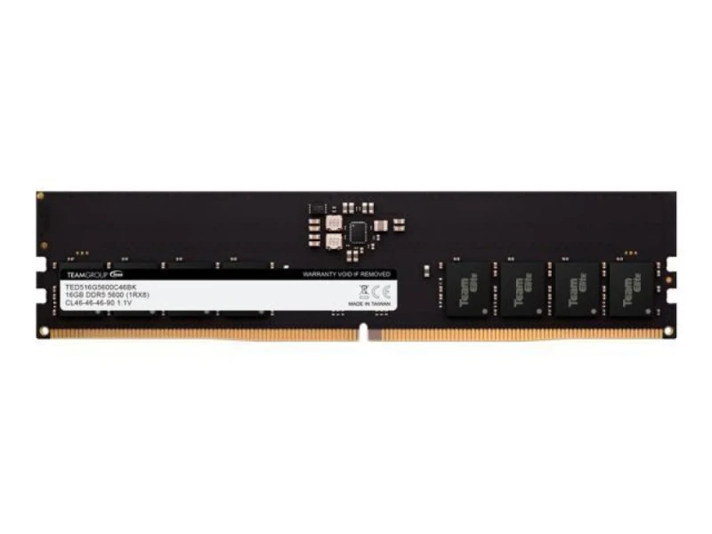 TEAMGROUP Elite 16 GB - 1 x 16GB, DDR5 288-pin DIMM, 5600MT/s, CL46, Black color - Featured Image