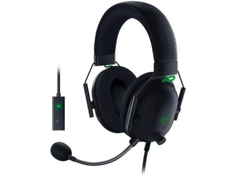 Razer BlackShark V2 - Gaming headset, Microphone, 12Hz-28kHz, Black / Green Color - Featured Image