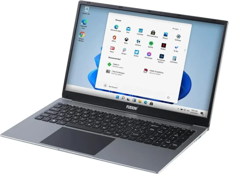 Fusion5 17.3" S16 Full HD Slim & Light Windows 11 Home Laptop - Intel Celeron N4120 Quad-Core up to 2.6GHz, 8GB DDR4 RAM, 512GB M.2 NVMe SSD, 17.3" FHD 1920x1080 IPS Display, Intel UHD Graphics 600, 5GHz Dual-Band WiFi, USB 3.0, Expandable Storage, Black/Silver - Featured Image