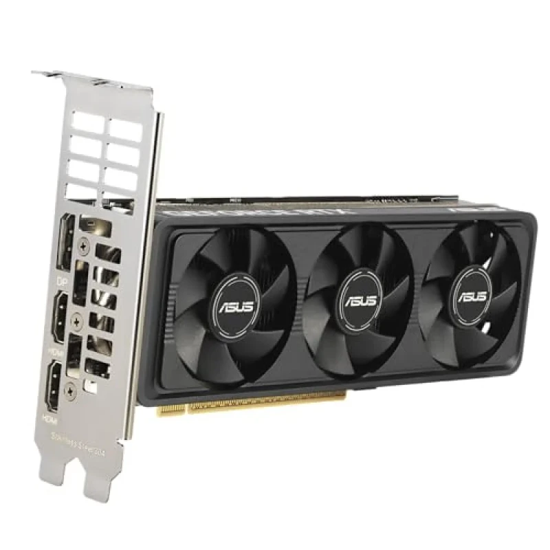 ASUS LP BRK OC GeForce RTX 5060 8GB GDDR6 Graphics Card - Low Profile Design, 2490MHz Boost Clock, Dual Fan Cooling, PCIe 4.0 x8, DLSS 3, Ray Tracing, HDMI 2.1a, 3x DisplayPort 1.4a, 176mm Length, Black - Featured Image