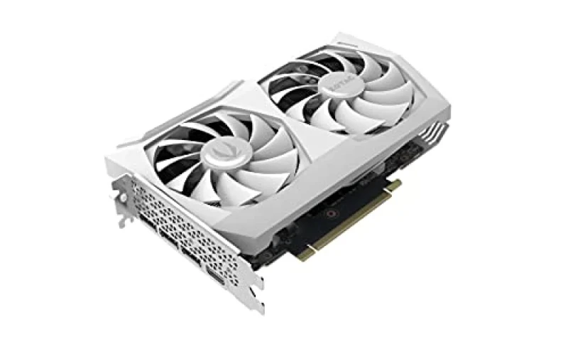 ZOTAC GAMING AMP GeForce RTX 3060 Ti LHR 8GB GDDR6 Graphics Card - 1695MHz Boost Clock, IceStorm 2.0 Dual Fan Cooling, 256-bit, PCIe 4.0 x16, Ray Tracing, DLSS, HDMI 2.1, 3x DisplayPort 1.4a, 232mm Length, White - Featured Image