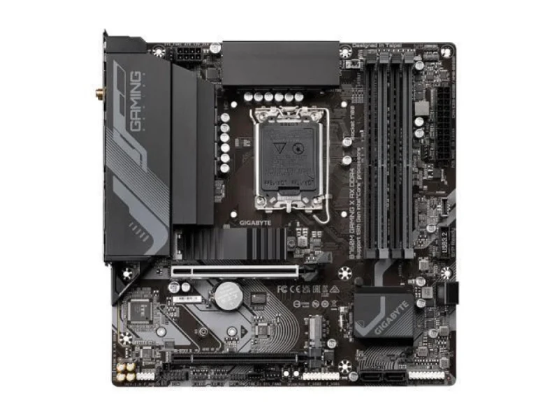 GIGABYTE B760M GAMING X AX DDR4 Intel B760 LGA1700 Micro-ATX Motherboard - Supports 14th/13th/12th Gen Intel Core CPUs, DDR4 up to 5333MHz (OC), PCIe 4.0 x16 Slot, 2x M.2 PCIe 4.0 Slots, WiFi 6 + Bluetooth 5.2, 2.5Gb Ethernet, HDMI + DisplayPort, USB 3.2 Gen2 Type-C, RGB Fusion - Featured Image