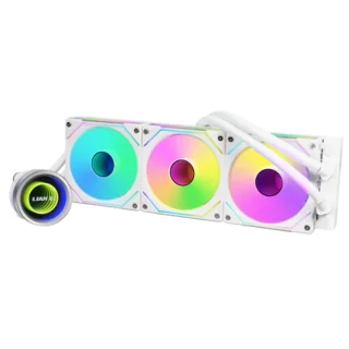 Lian Li Galahad II Trinity - 2450 RPM, 35.4 dB, White color, AIO Watercooler, 360mm radiator